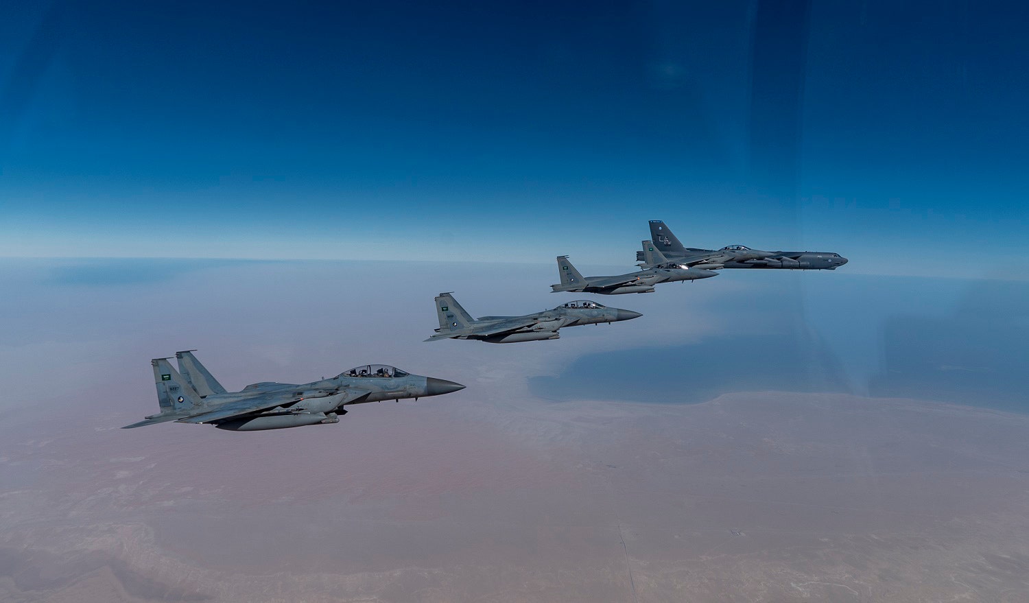 US strategic bombers fly over the Persian Gulf, first show of strength under Biden