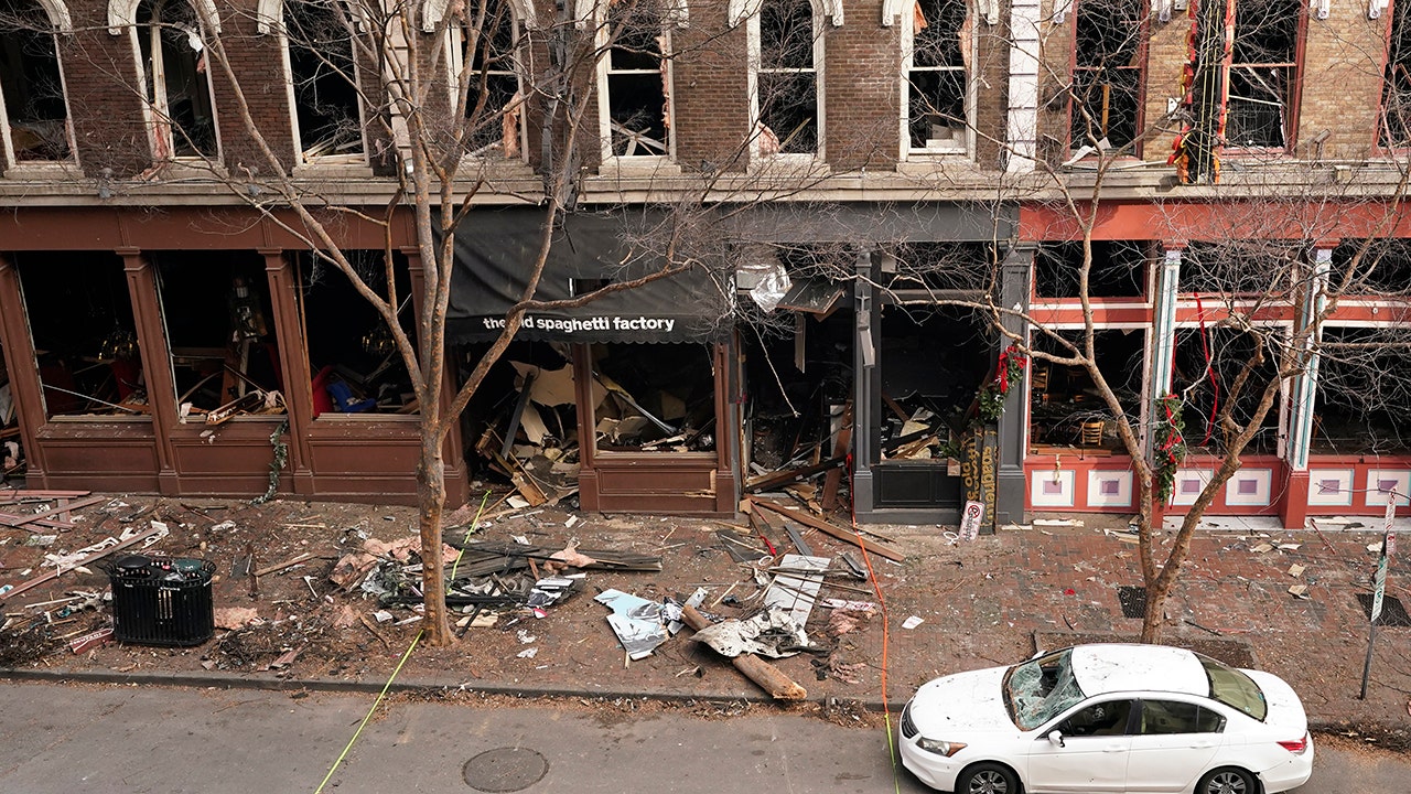 Nashville assesses building damage caused by the bombing as new photos appear showing debris