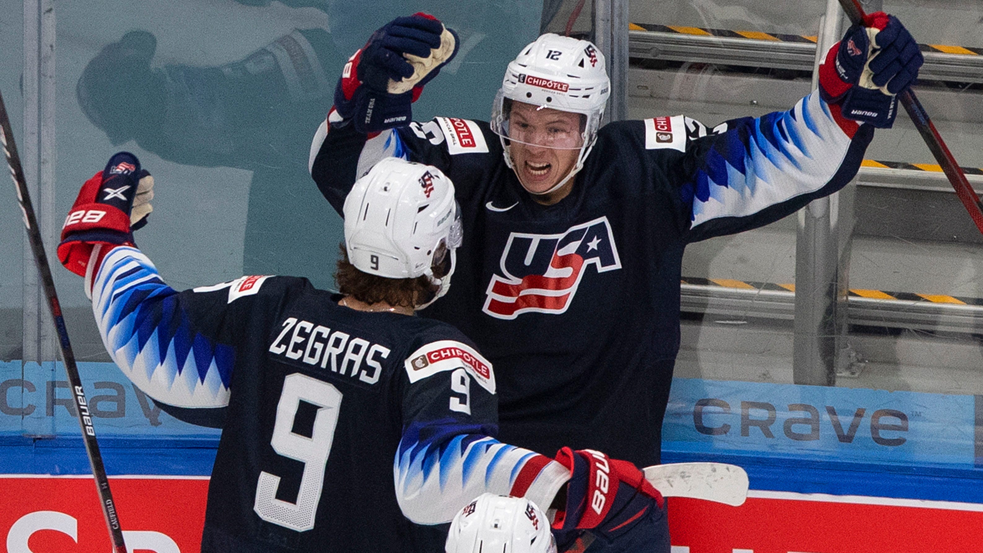The entire USA Olympic men's hockey roster played college hockey, including  15 current players