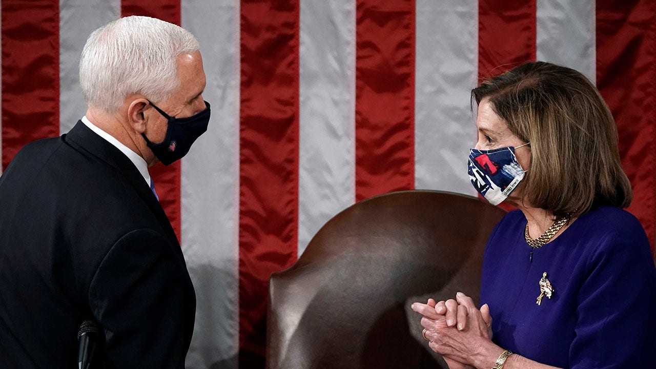 Pence and Pelosi share ‘elbow’ after Biden certification vote