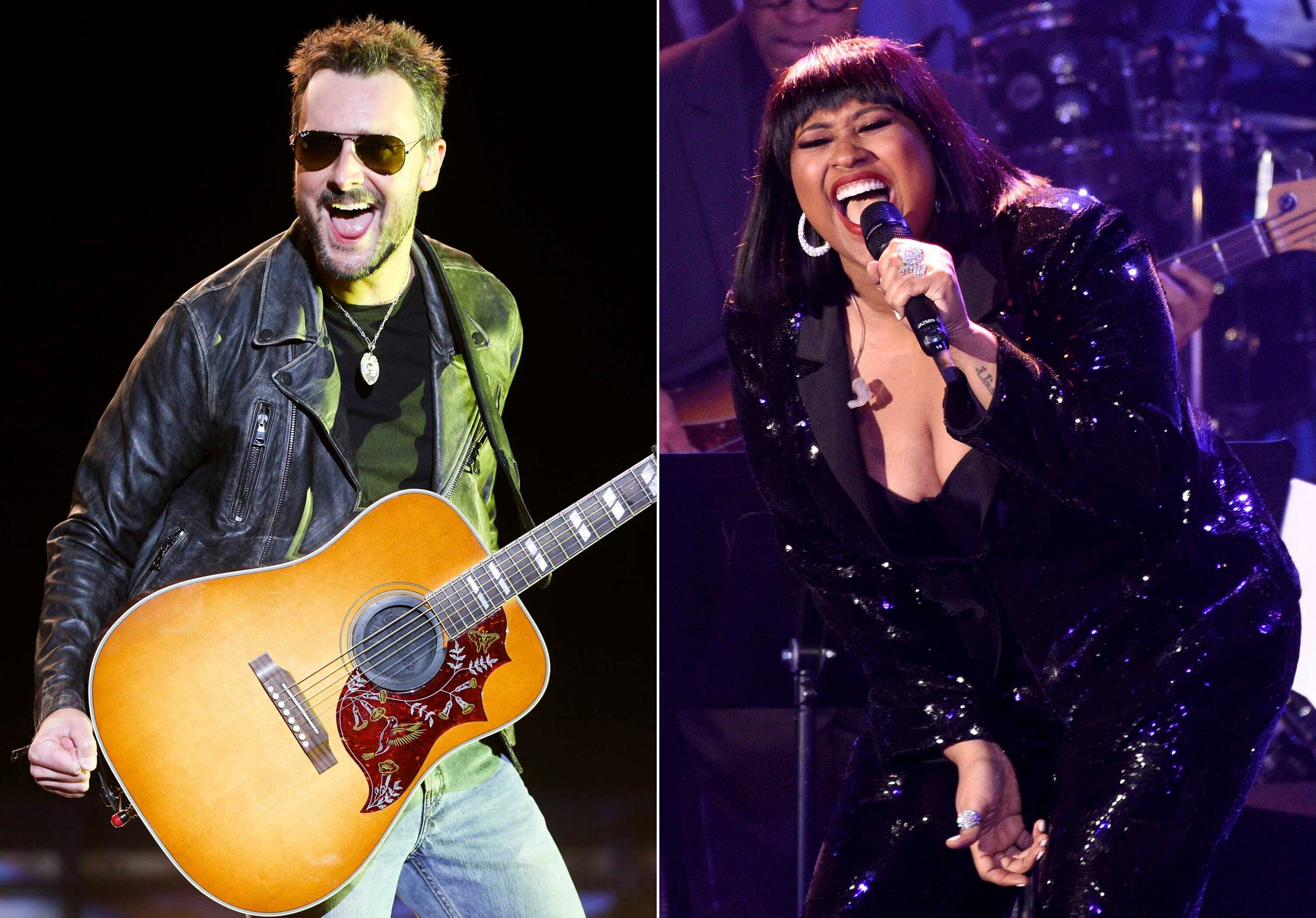 Jazmine Sullivan & Eric Church Sing the National Anthem at Super Bowl LV 