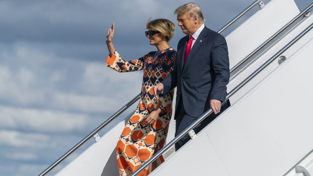 Melania Trump’s Mar-a-Lago outfit criticized online after the couple left Air Force One