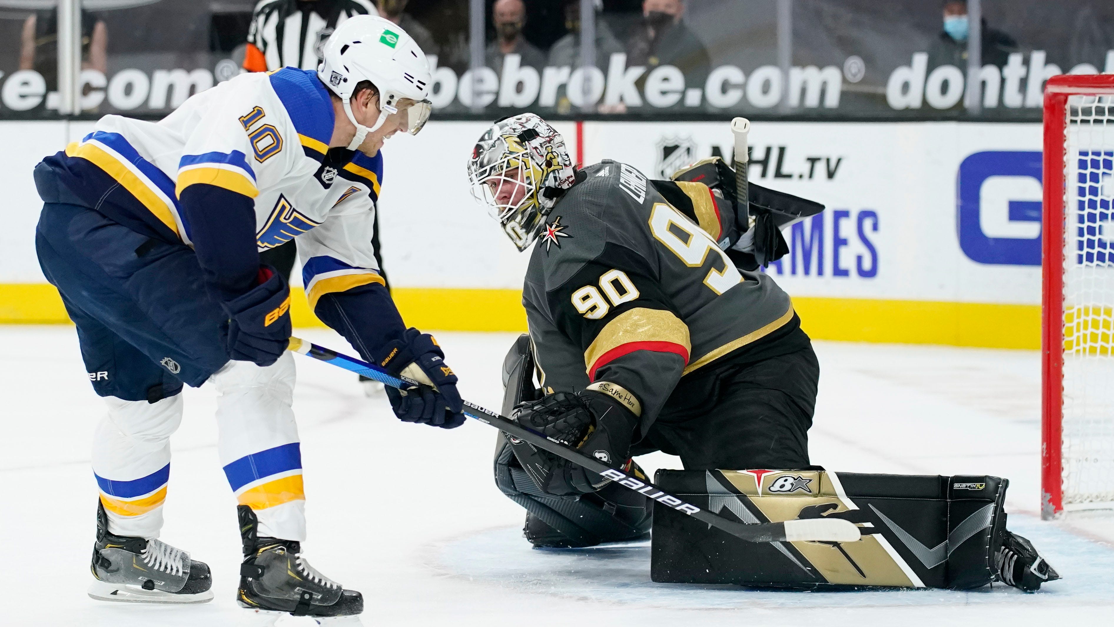 Minus coaching staff, Vegas loses to Blues 5-4 in shootout