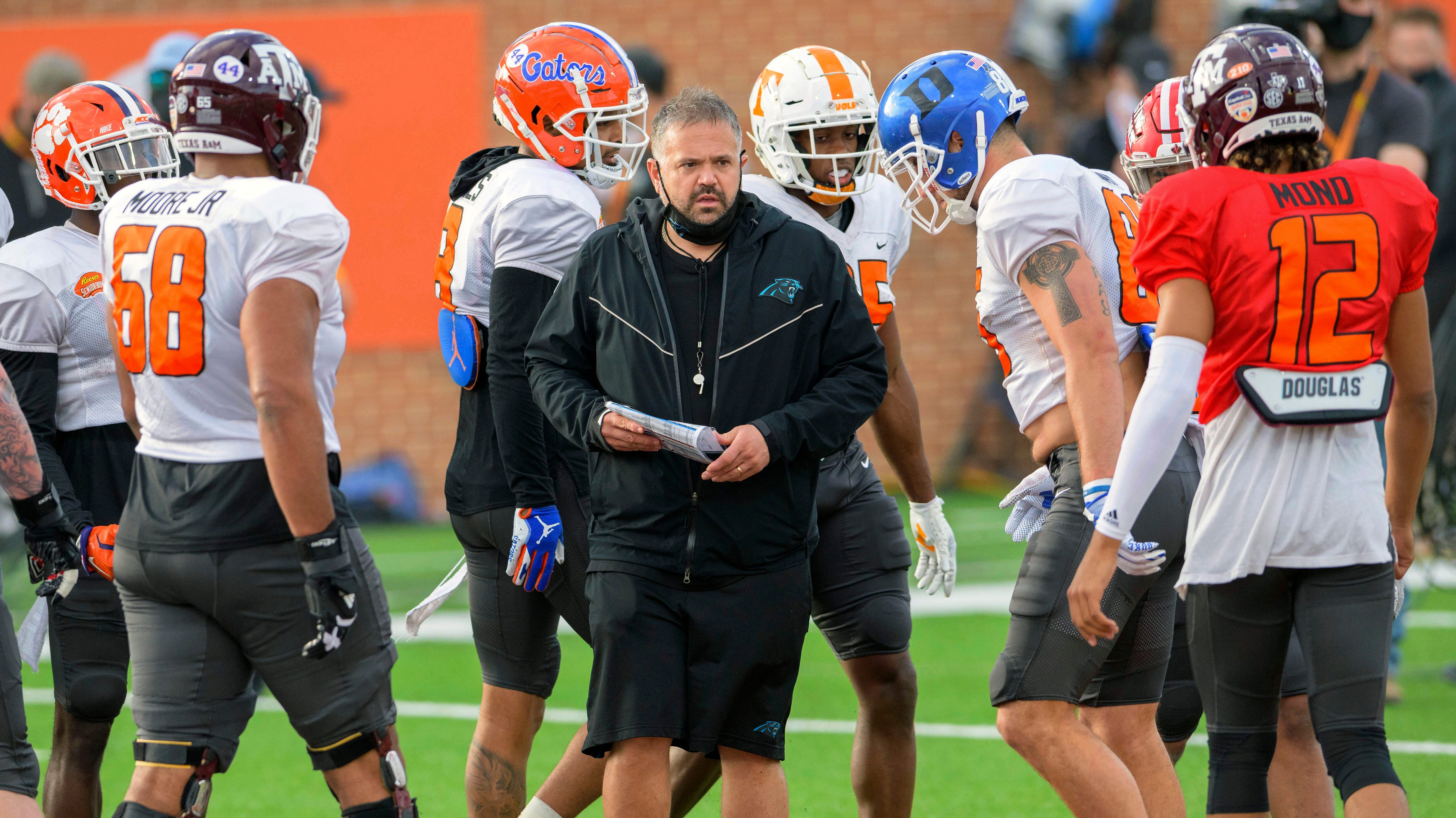 Panthers’ Matt Rhule passed the NFL Draft in 2020 after an elevator race