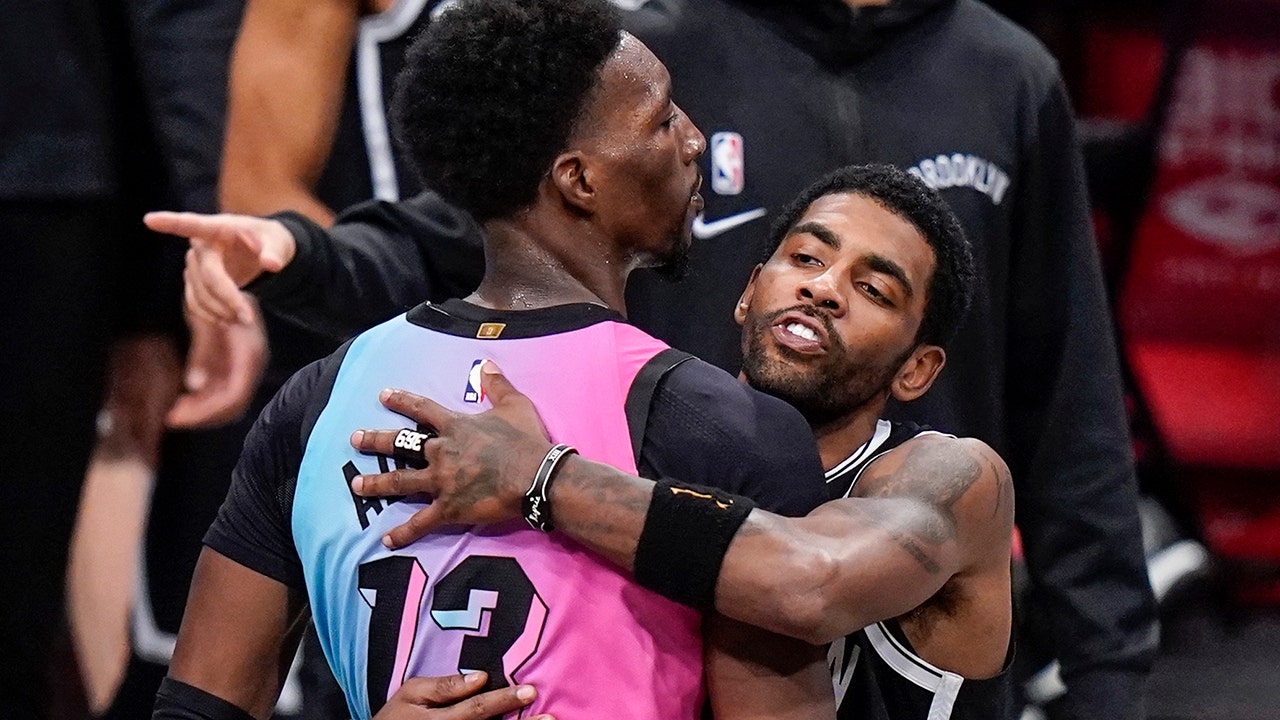 Kyrie Irving, Bam Adebayo post-game hug interrupted amid strict NBA safety rules