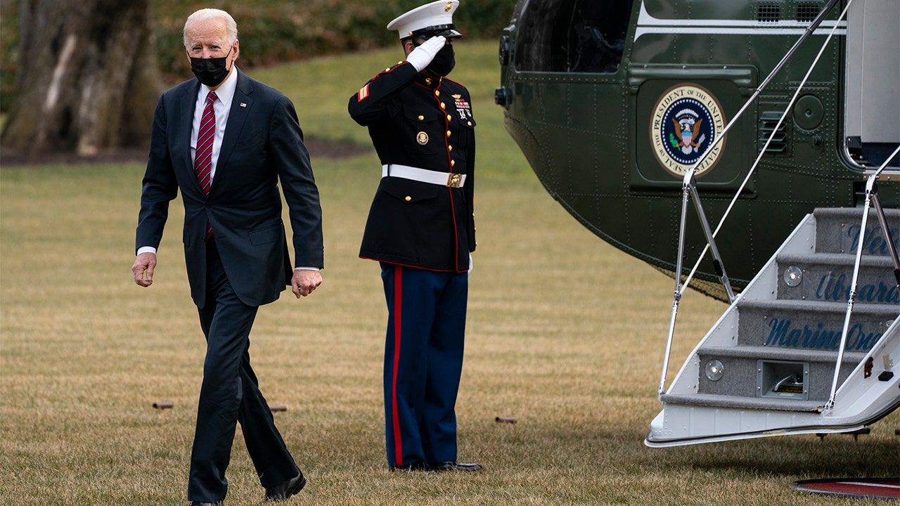 Biden visits wounded warriors at Walter Reed hospital