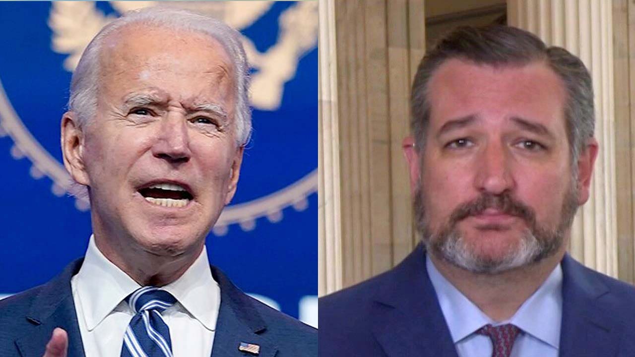 Biden says Cruz and Hawley are part of 'the big lie' while senators say they are being called Nazis