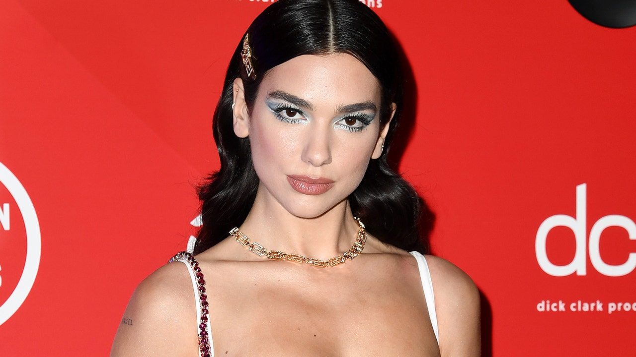 Dua Lipa's Leather Gown Has Cutouts That Show Off Her Abs