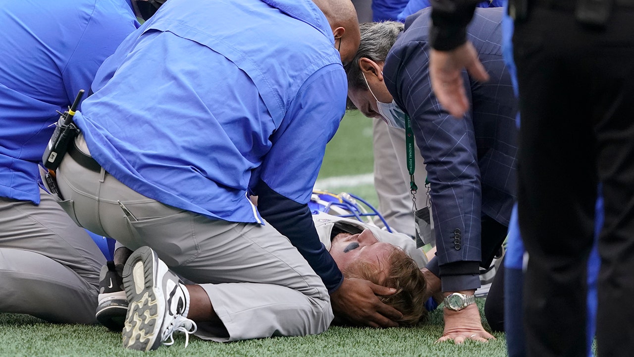 NFL playoffs 2021: Rams' John Wolford knocked out of game vs. Seahawks  following hit to head by Jamal Adams 