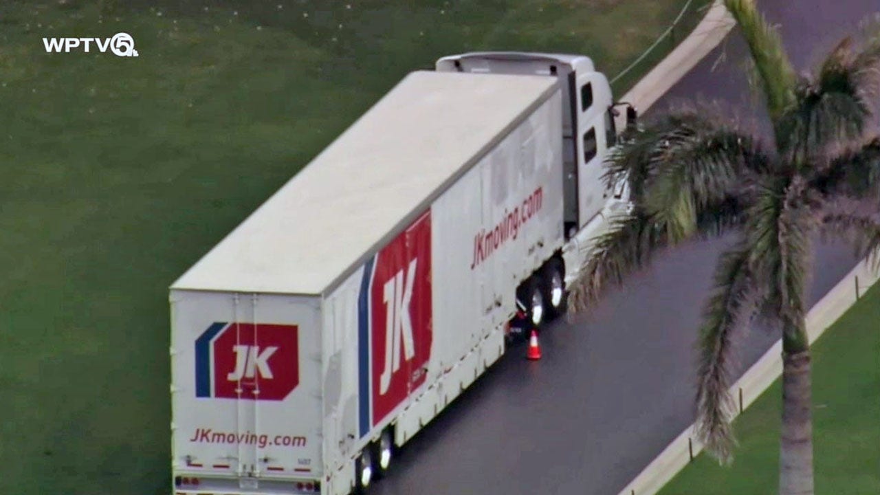 Moving trucks spotted at Trump’s Mar-a-Lago resort as he prepares to leave Washington