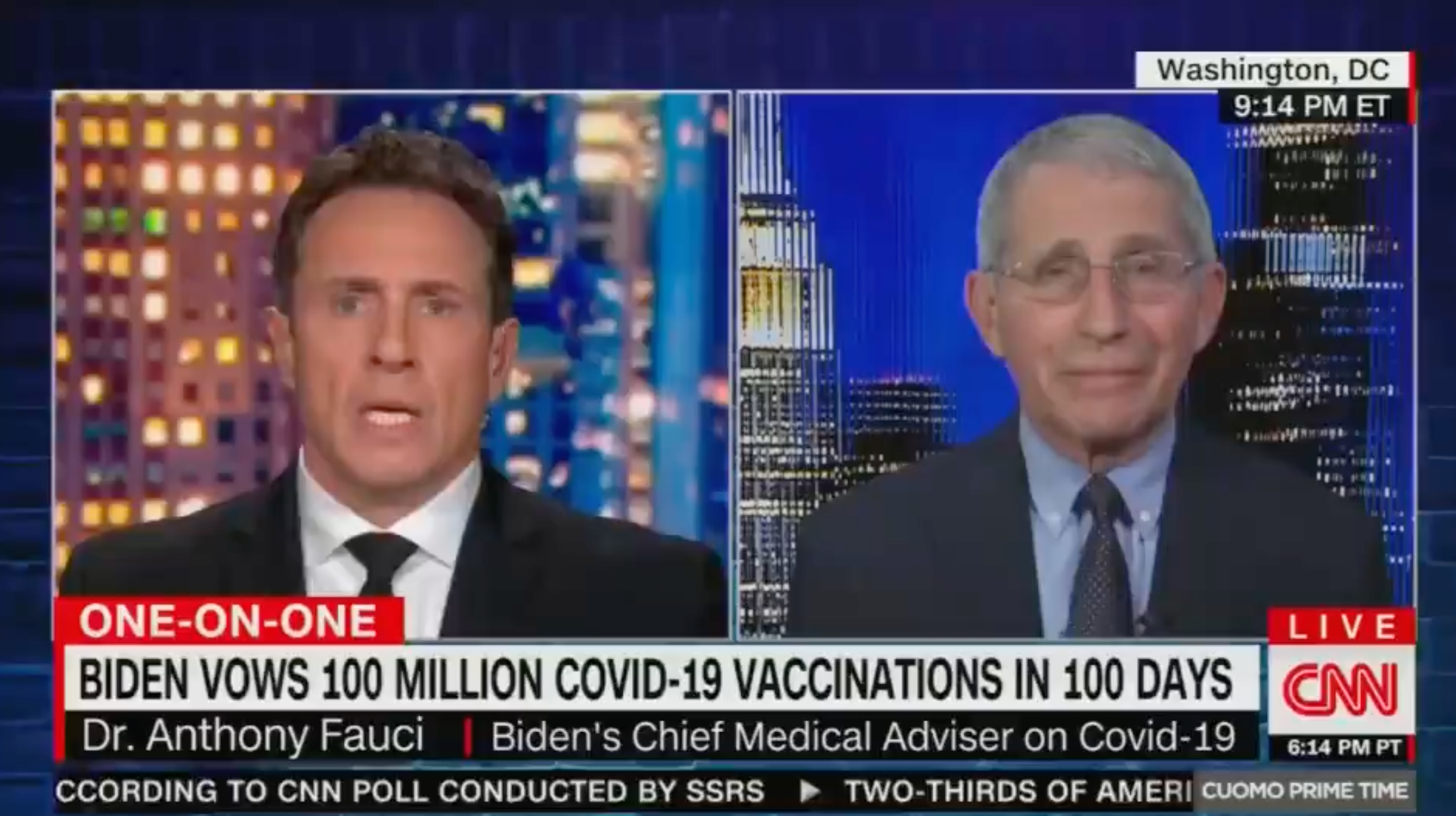 Chris Cuomo rips CNN’s own report on Biden WH ‘starting from scratch’ on vaccine launches: ‘No, they’re not!’