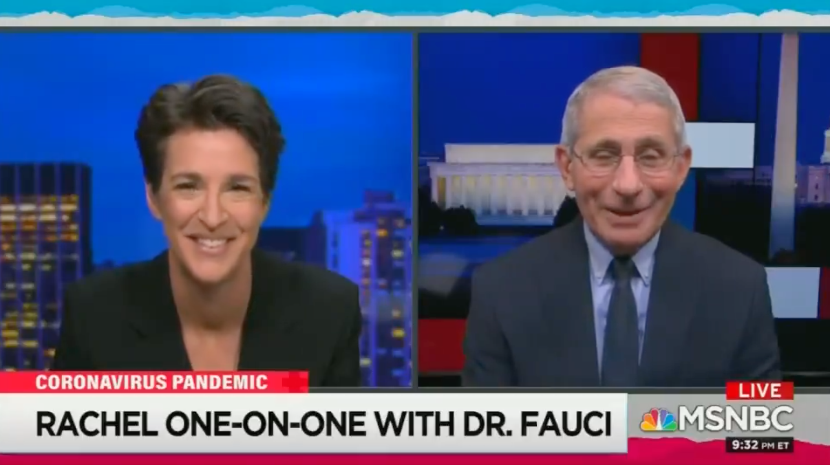 Fauci storms out over Maddow during the first appearance on her MSNBC show, suggesting that Trump WH ‘blocked’ him