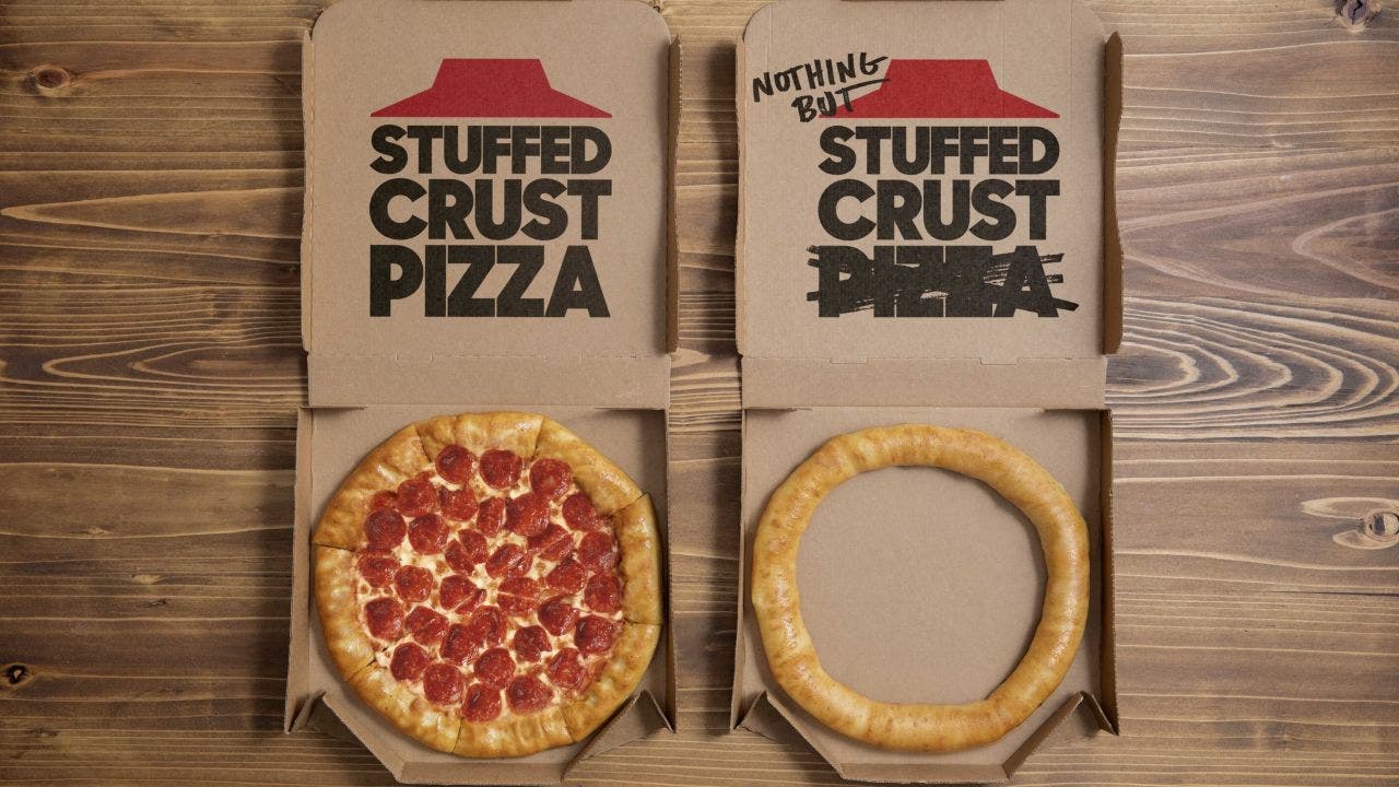Pizza Hut offers free ‘Nothing But Stuffed Crust’ in 2 cities for the menu item’s 25th anniversary