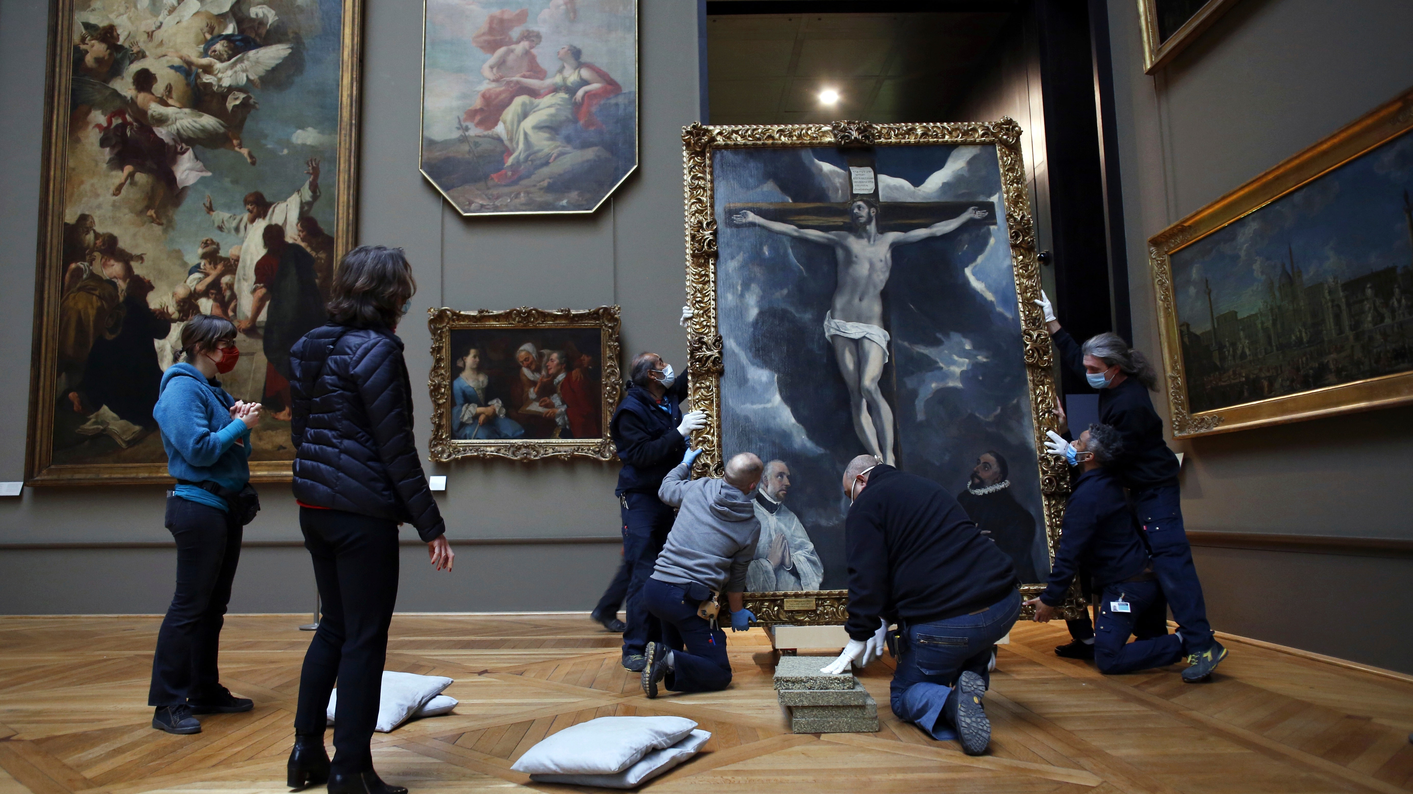 The Louvre undergoing renovations during coronavirus closure