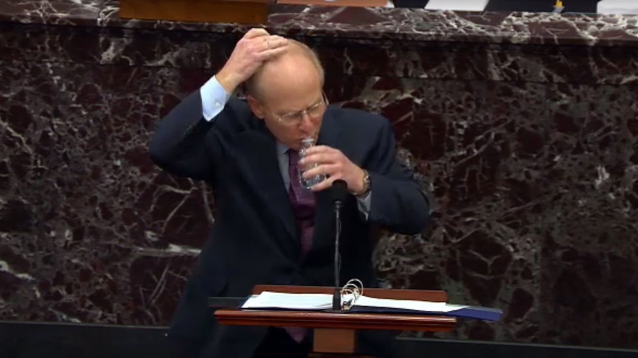 Why Trump lawyer David Schoen covered his head with every sip of water