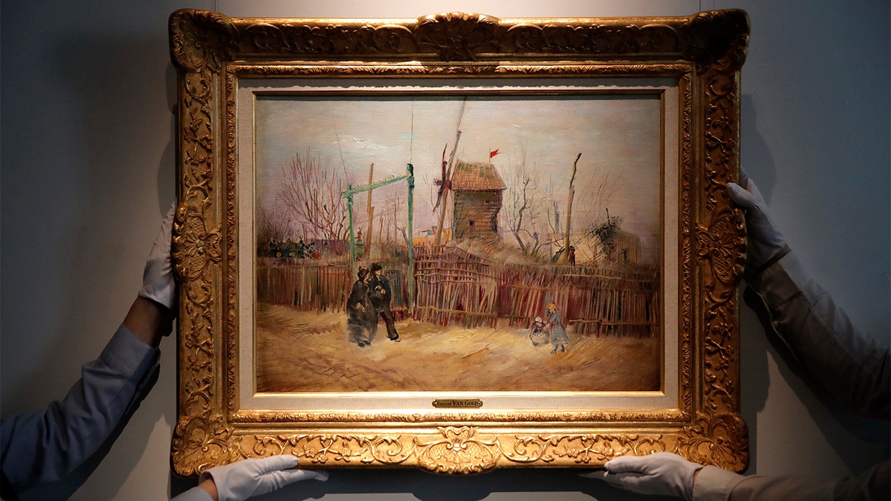 Van Gogh’s rare ‘Street Scene in Montmartre’ painting is on display before the auction