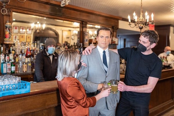 Iconic New York steakhouse Peter Luger fills empty dining room with celebrity wax figures