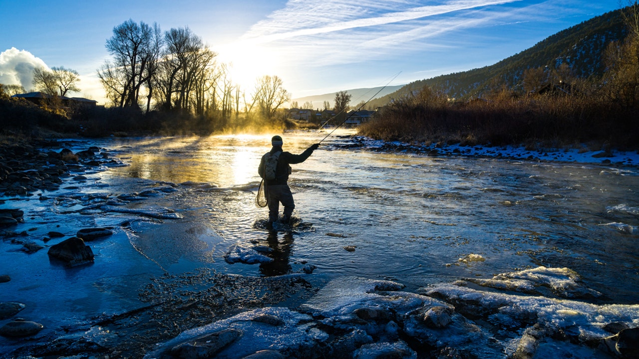 Colorado fly fisherman rides ice down river in TikTok video
