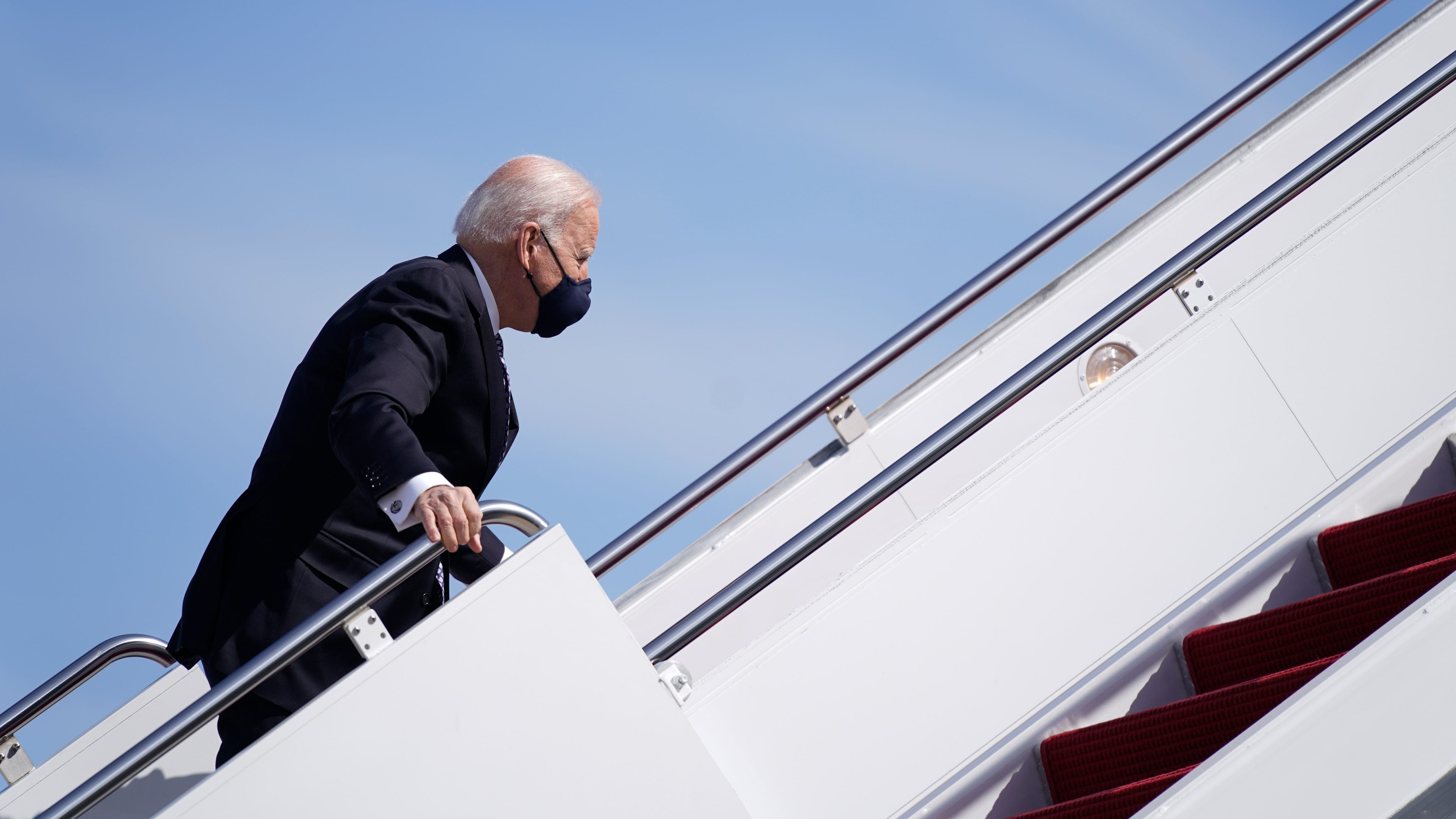CNN and MSNBC exploded on Trump’s ramp – but pretty much ignored Biden’s stumble on the stairs
