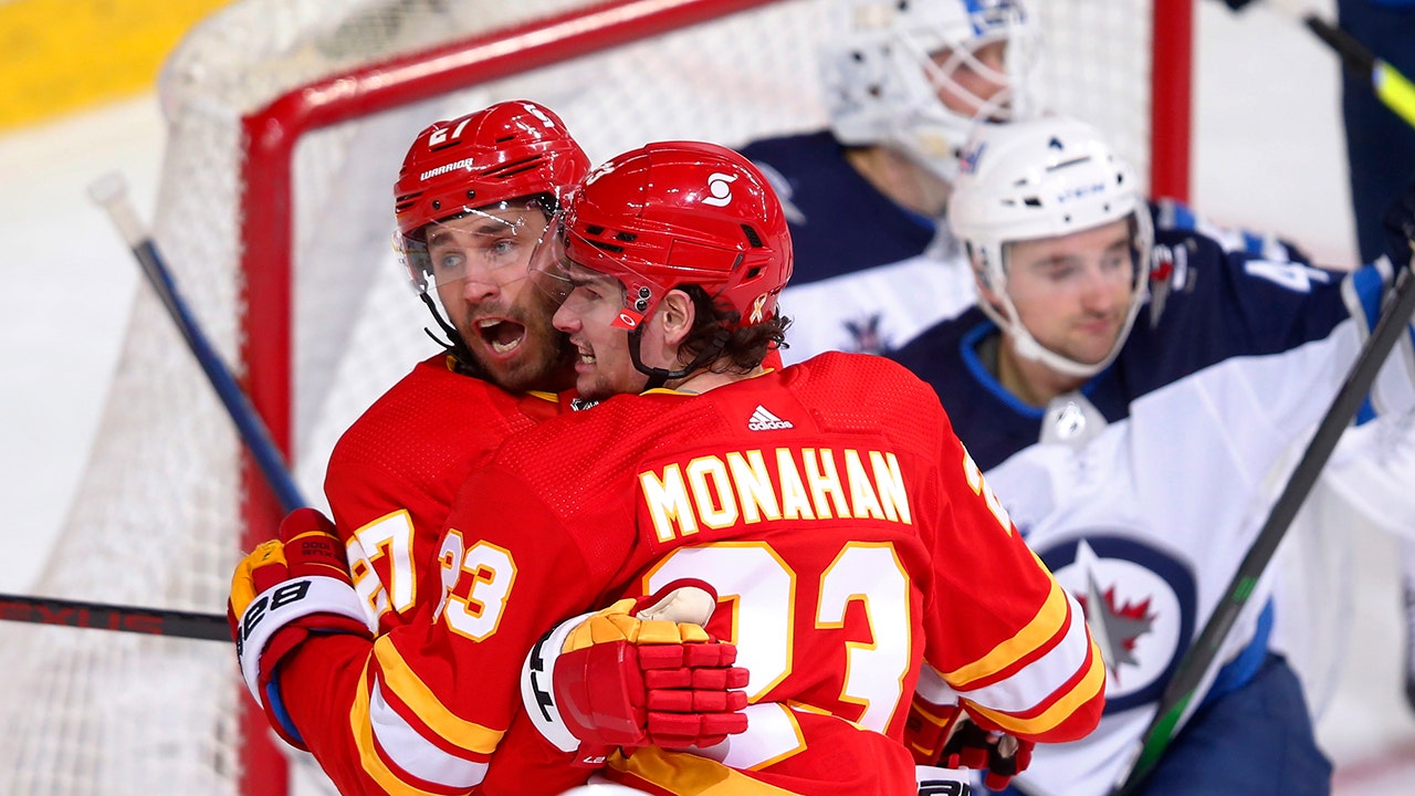 Gaudreau responds with 2 assists as Flames beat Jets 4-2