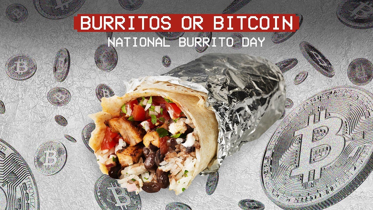 Chipotle to give away burritos and Bitcoin on National Burrito Day