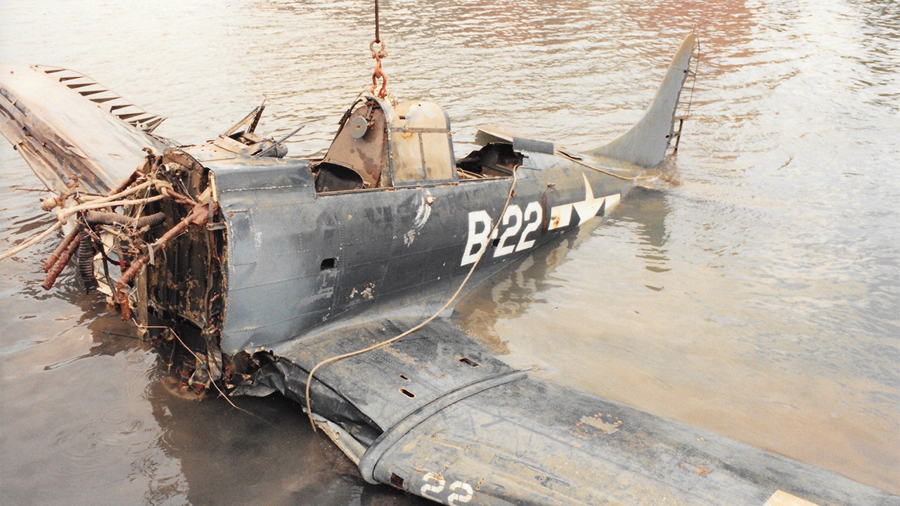 WWII-era plane pulled from Lake Michigan now on display at Virginia Beach