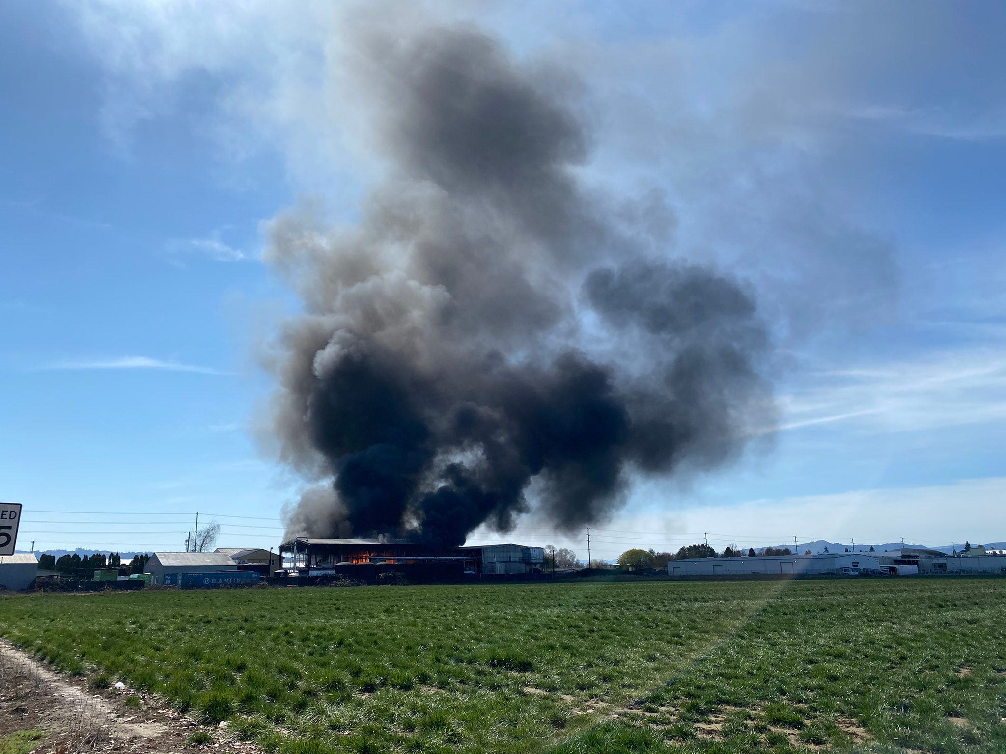 Oregon emergency crews, police responding to three-alarm fire at ethanol fuel facility