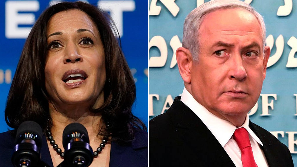 Kamala Harris speaks to Netanyahu at the last lecture with a great world leader