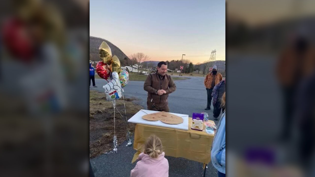 UPS driver brought to tears after town throws him thank-you party for his efforts during pandemic
