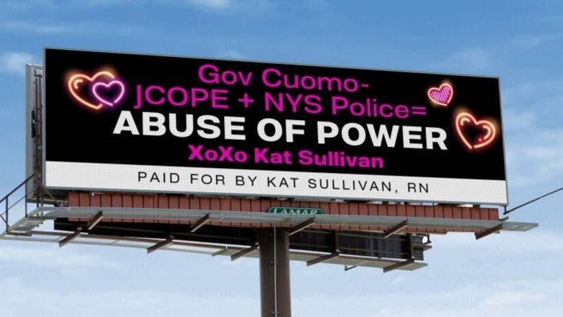 Cuomo billboard nurse wants New York governor to resign, then be impeached