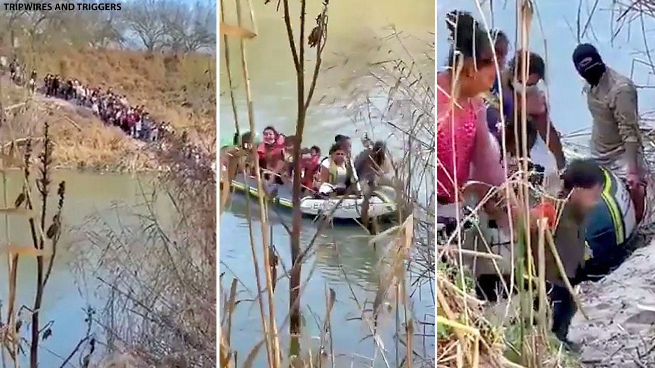 Migrants smuggled across the Texas River while crossing border crossings, the video shows