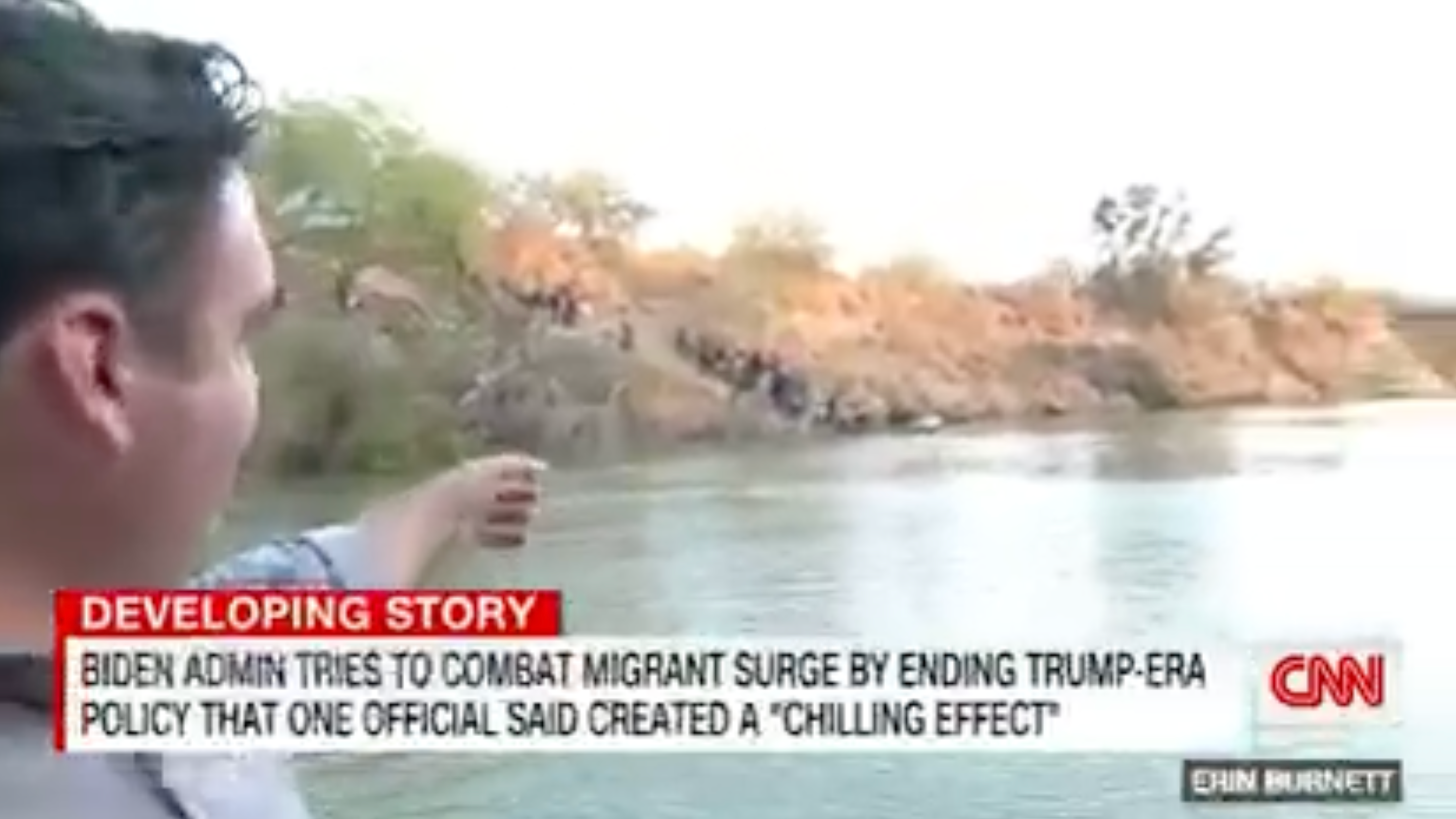 Progressive media claims that CNN may have “staged” the crossing of migrants from Rio Grande