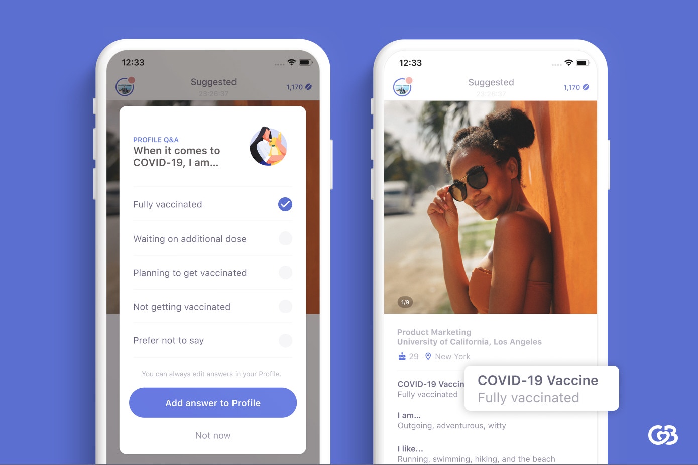 Dating app now lets singles declare vaccination status