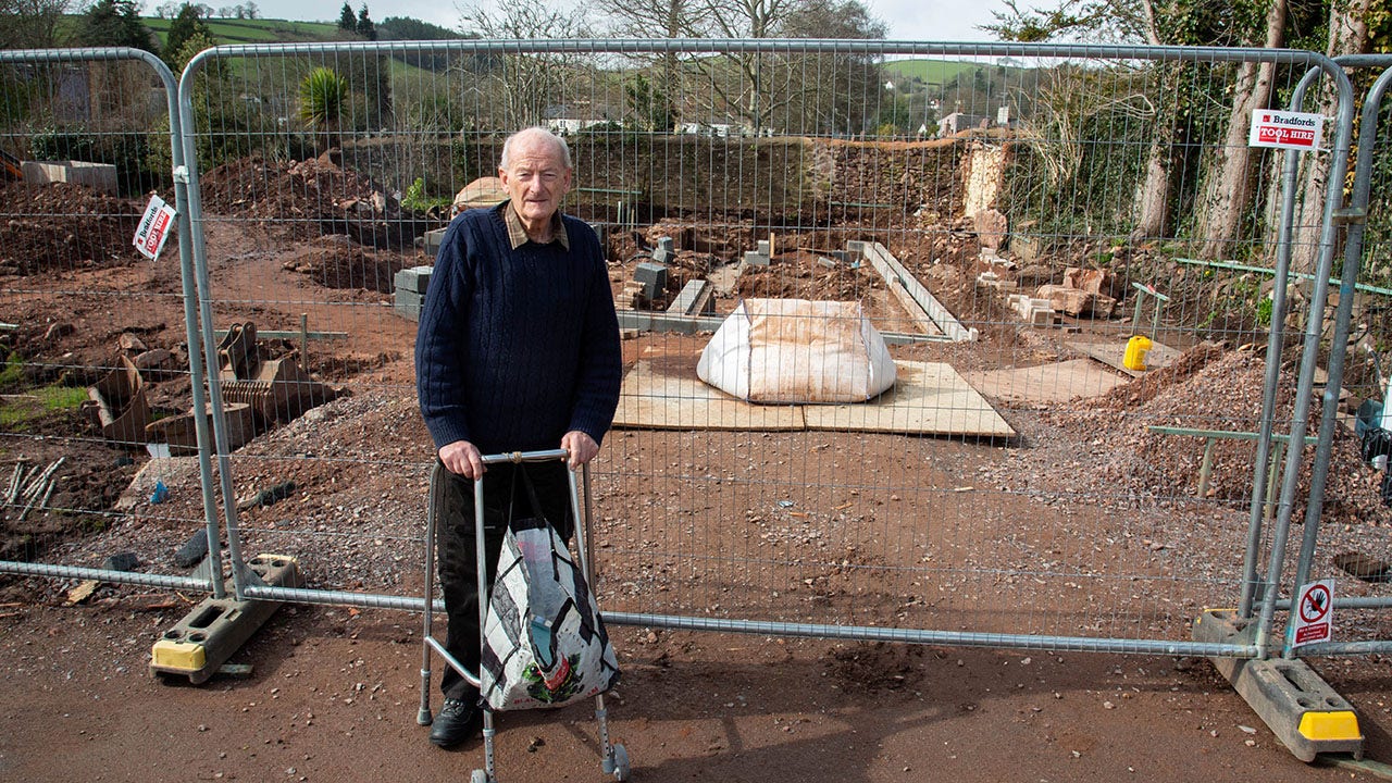 The owner unearths the remains of a 13th century palace lost under his garden