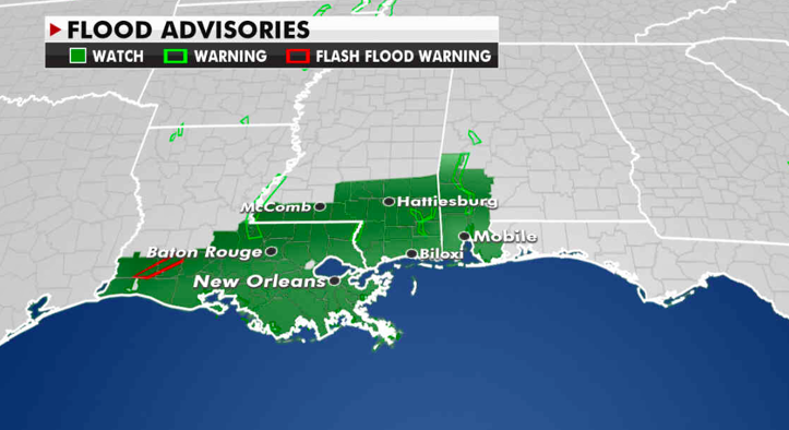 National weather forecast: Severe storm risk issued for Gulf Coast ...