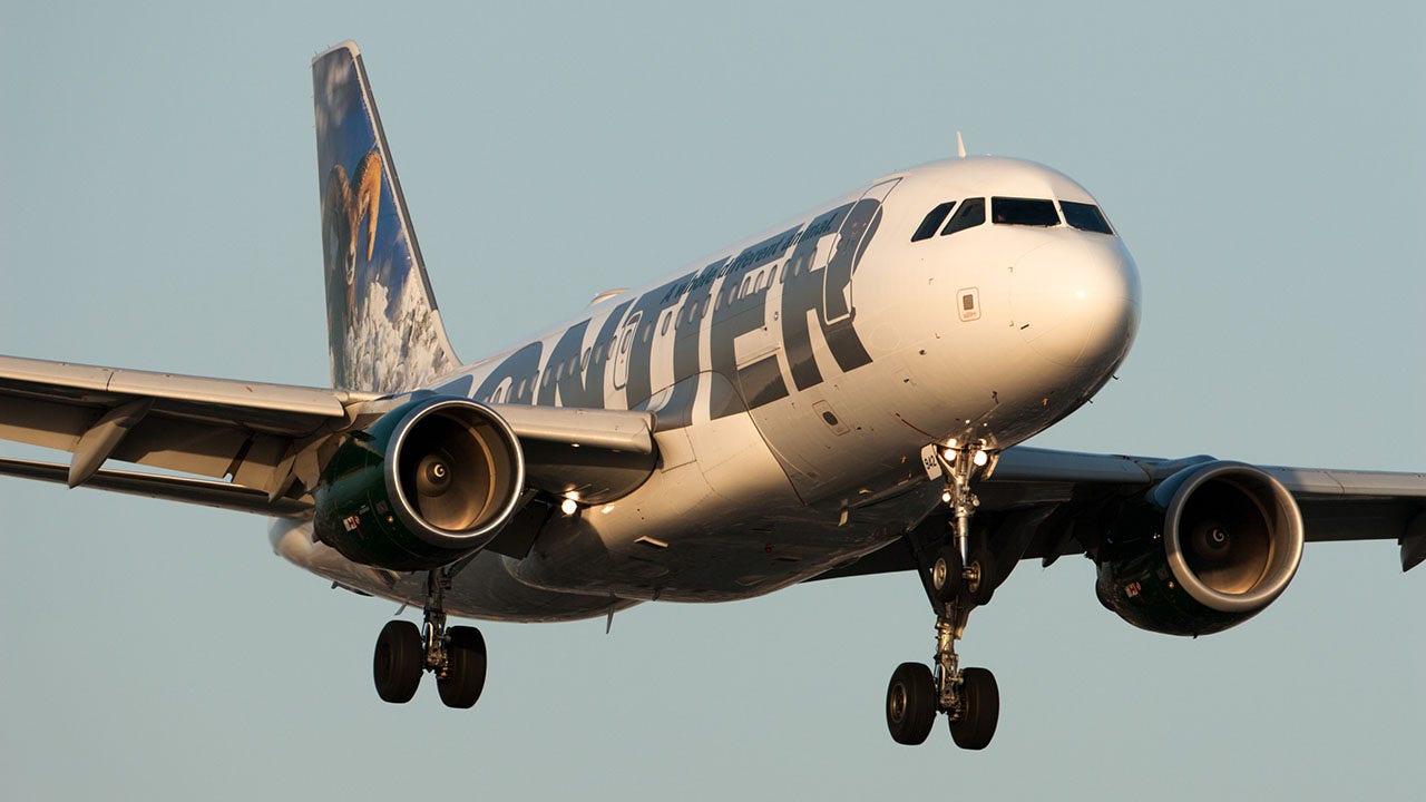 Frontier Airlines passenger seen duct-taped to seat after allegedly targeting flight attendants, report says