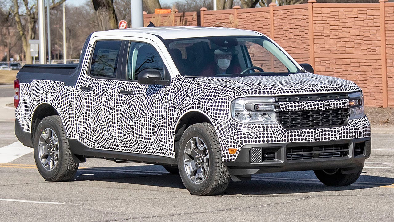 Here's the 2022 Ford Maverick compact pickup before you're supposed to see it