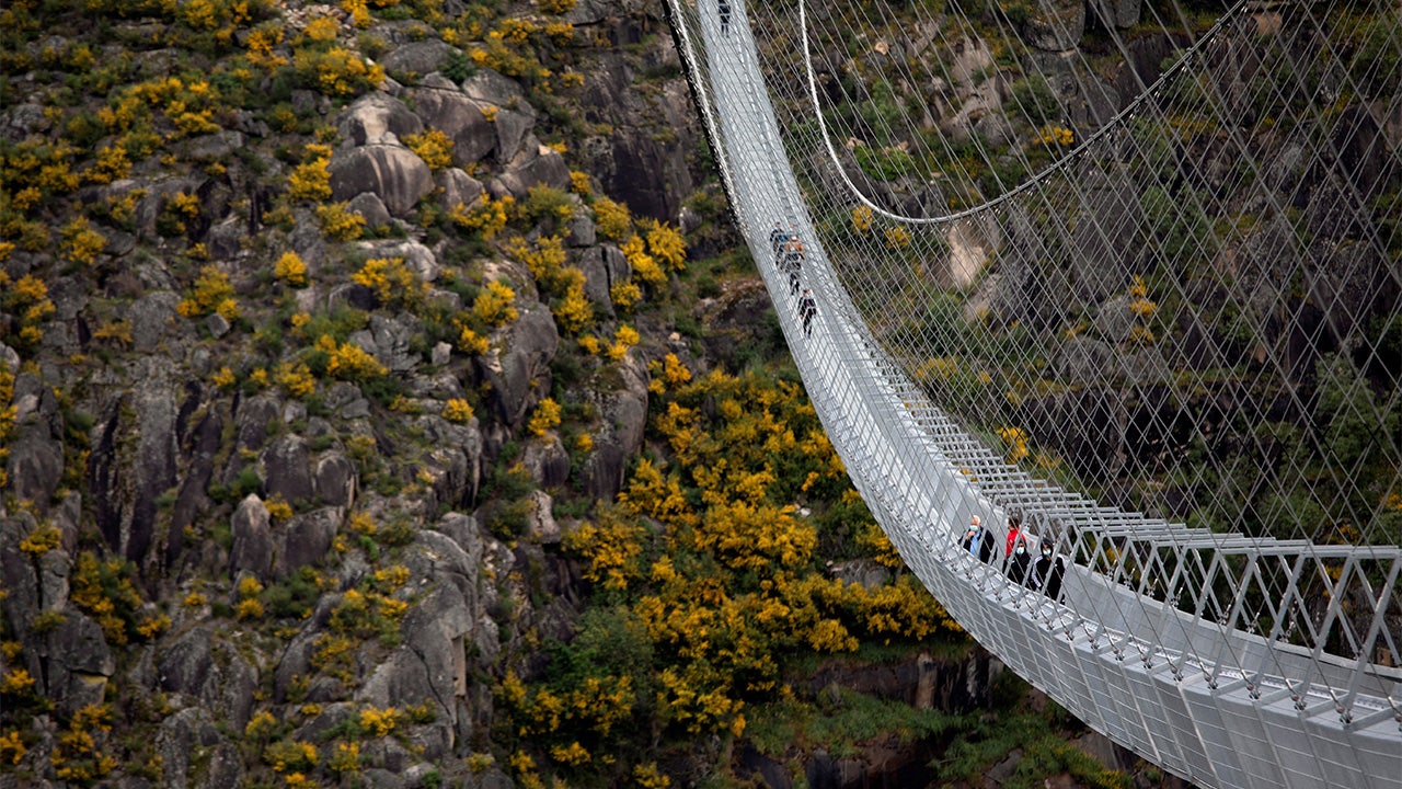 Stomach-churning pedestrian bridge opens in Portugal