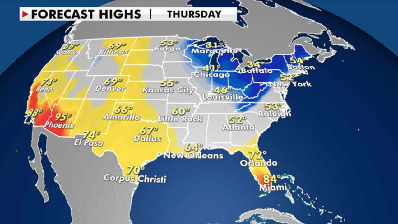 National weather forecast: Freezing temperatures, snow to chill eastern US