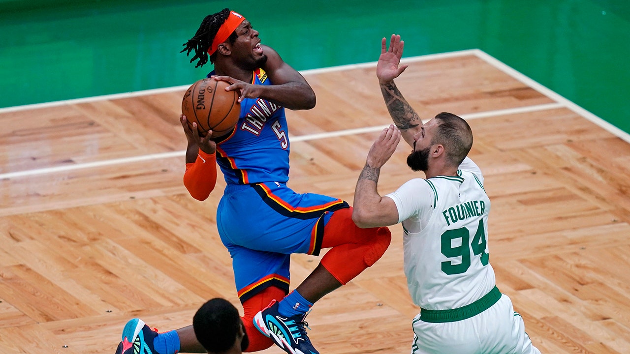 Thunder snap 14-game skid with 119-115 win over Celtics