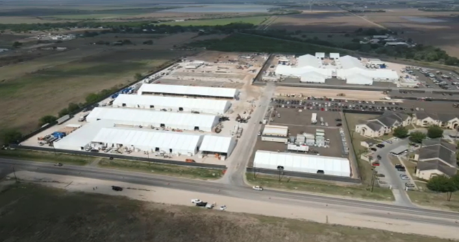 New images show the expansion of migrant facilities in Donna, Texas as the crisis rages
