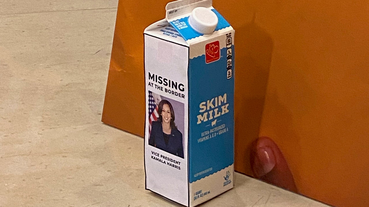 House Republicans show off Kamala Harris milk suit at news conference: ‘Mist at the border’