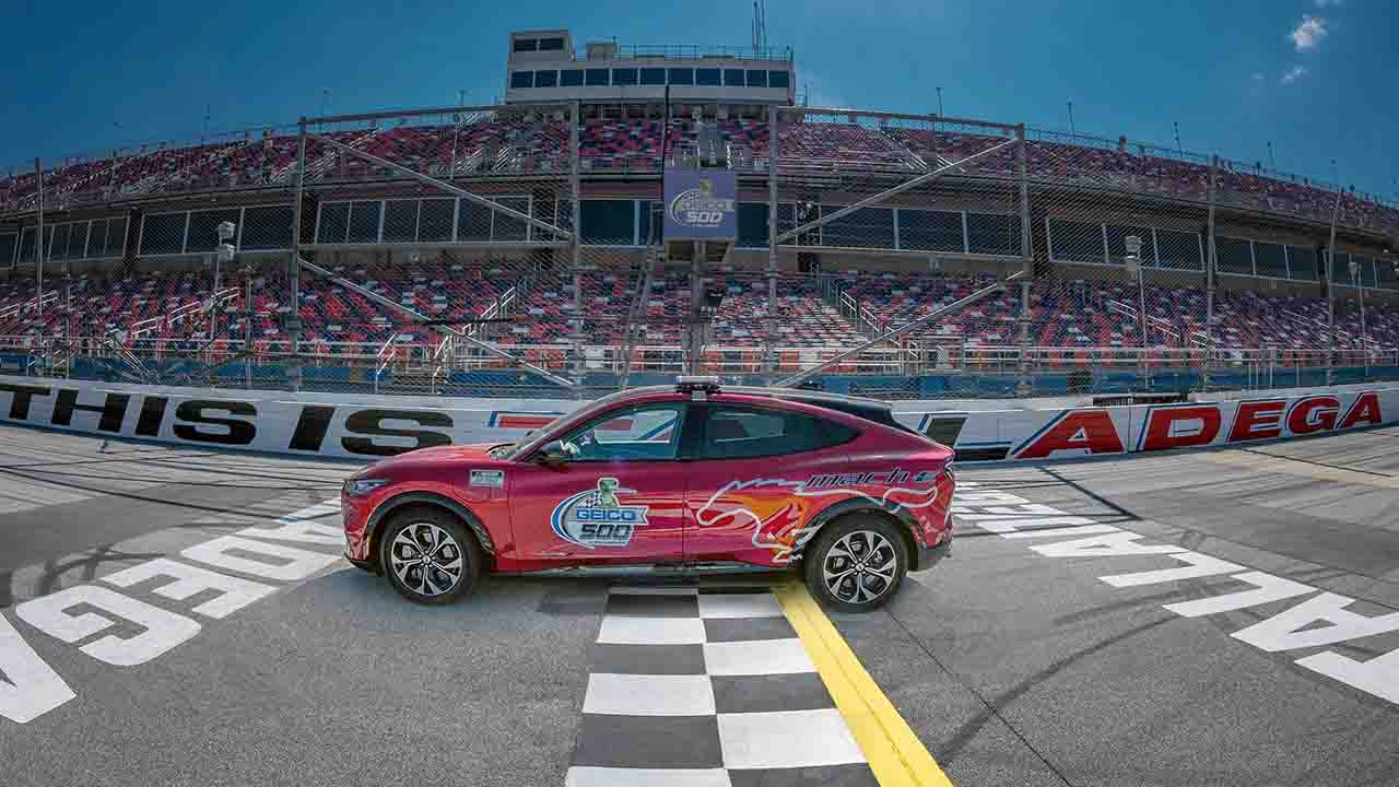 Electric Ford Mustang Mach-E to pace NASCAR Talladega Cup Series race