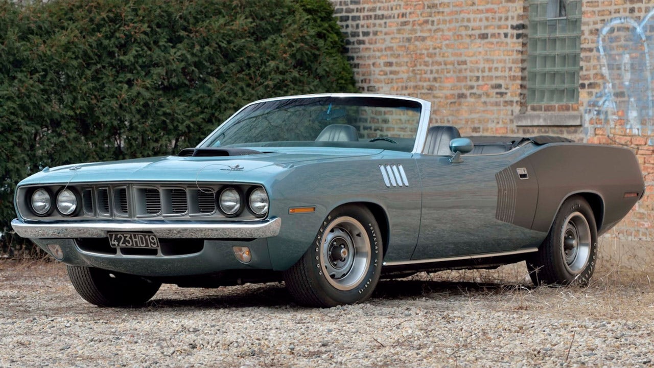Rare 1971 Plymouth Hemi 'Cuda Convertible gets record $4.8 million auction bid, but it's not enough