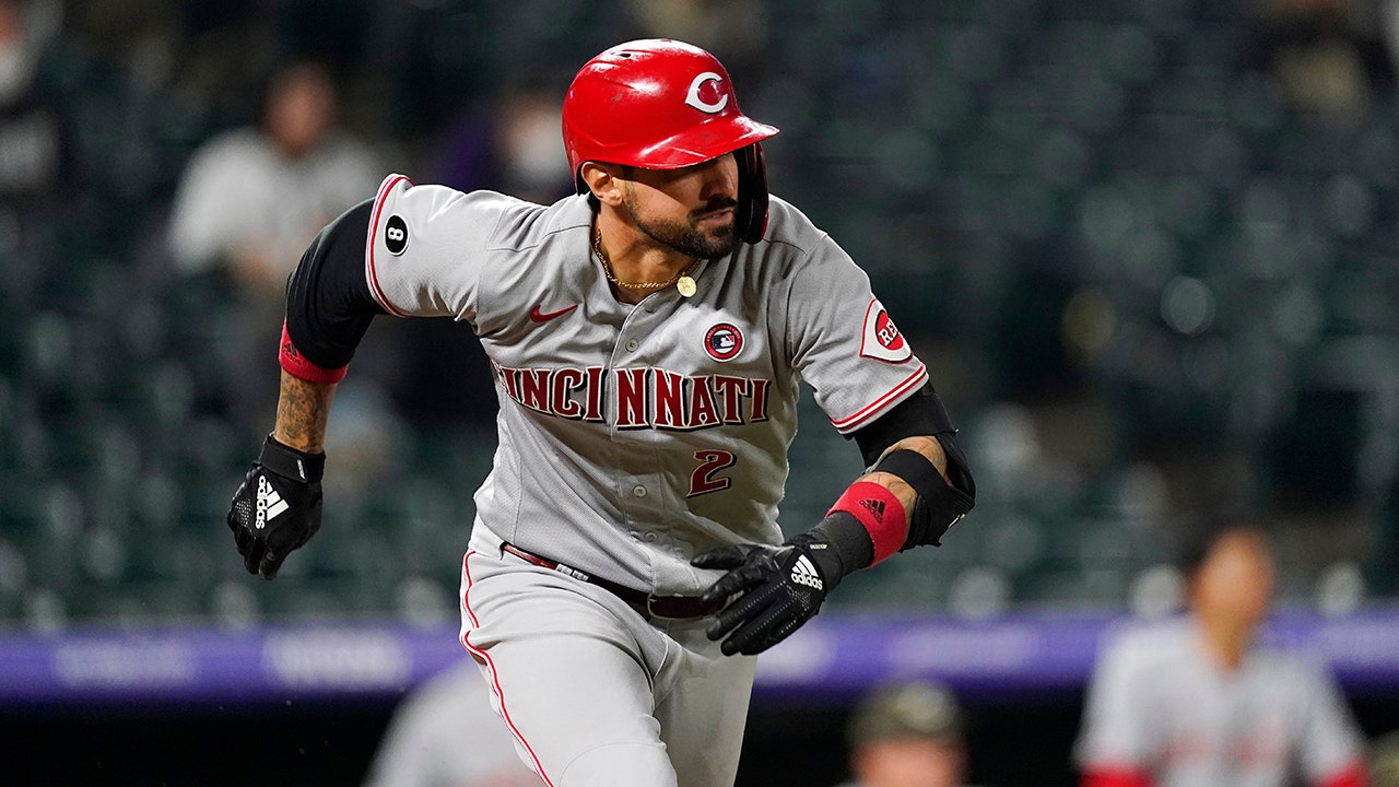 Nick Castellanos homered, bat checked in Reds win