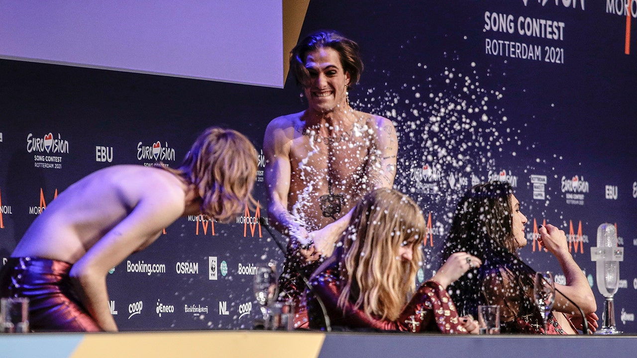 Eurovision winner Damiano David of Maneskin says he'll take a drug test after denying doing drugs on live TV