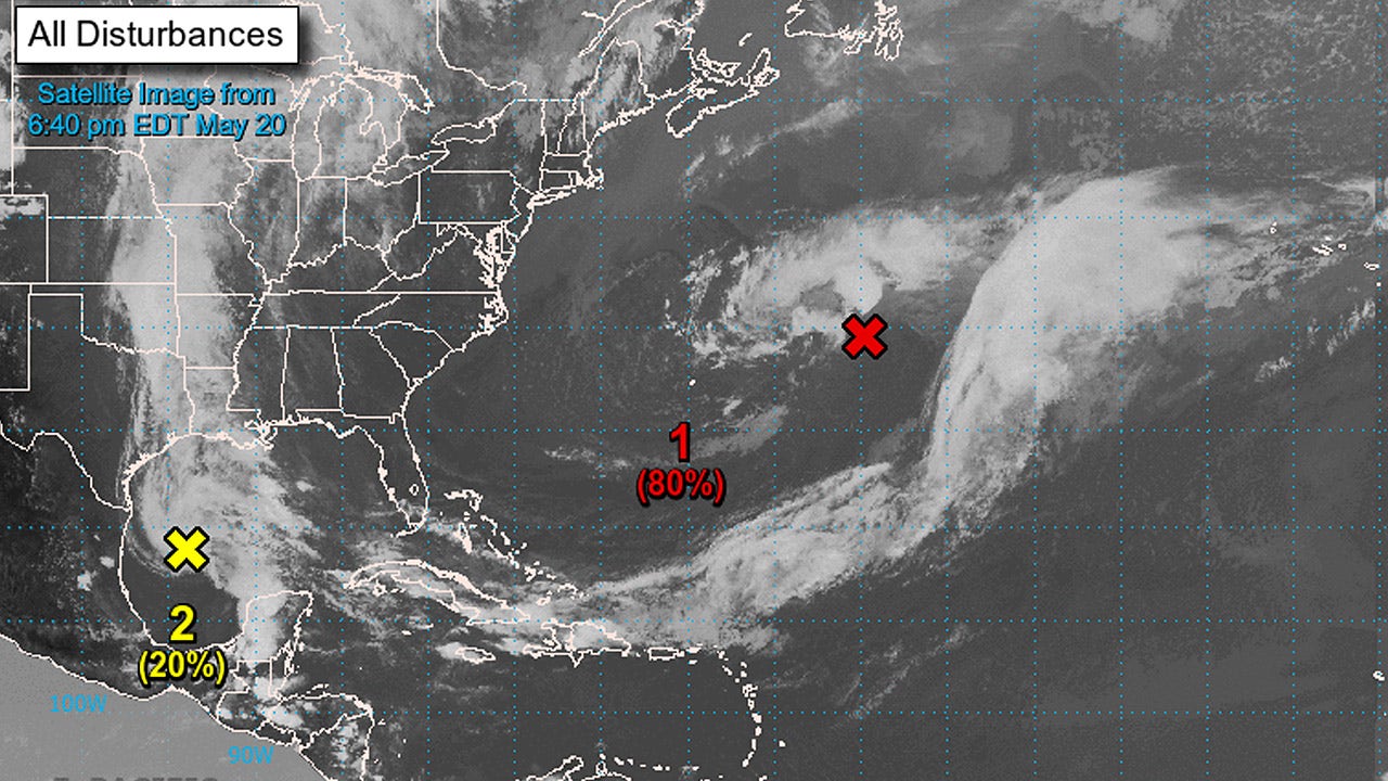 Hurricane forecasters tracking two disturbances ahead of Atlantic season