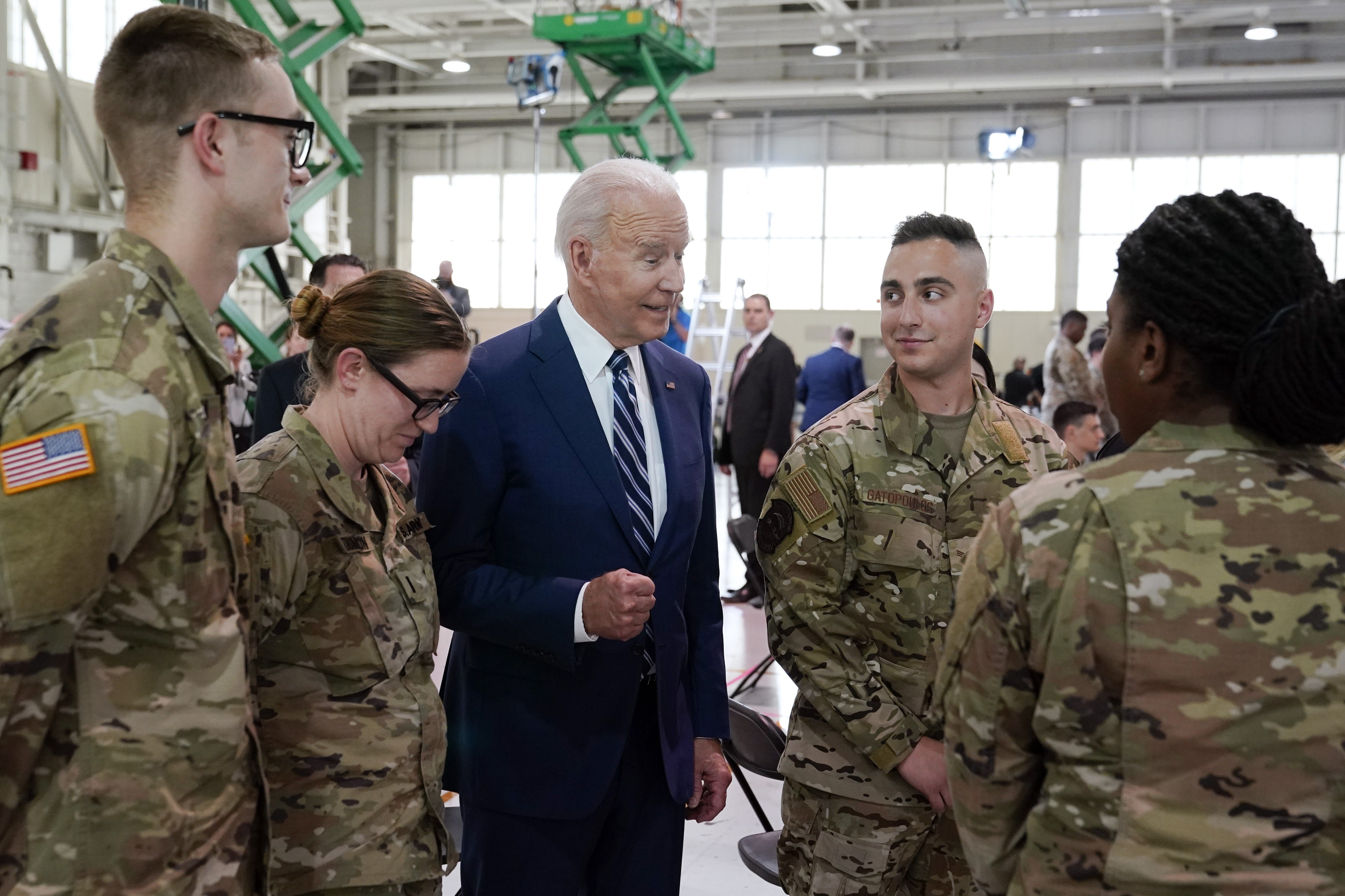 Biden visits troops to offer Memorial Day thanks: 'You are the spine of America'