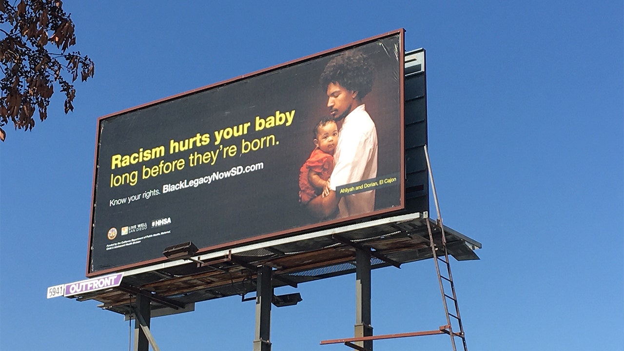 San Diego tax dollars buy 'divisive' billboards that blame 'discrimination' for birth complications: critic