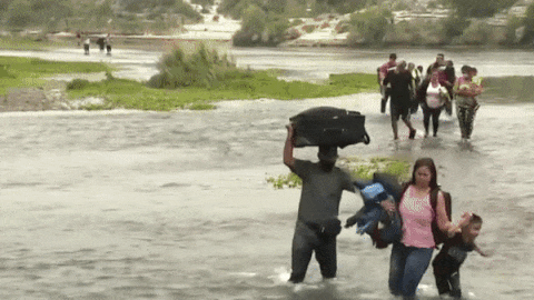 EXCLUSIVE: Video shows migrants with kids crossing border, Biden's crisis rages